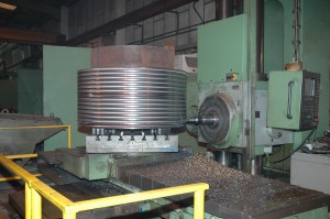 Machining grooves in a Winch Drum